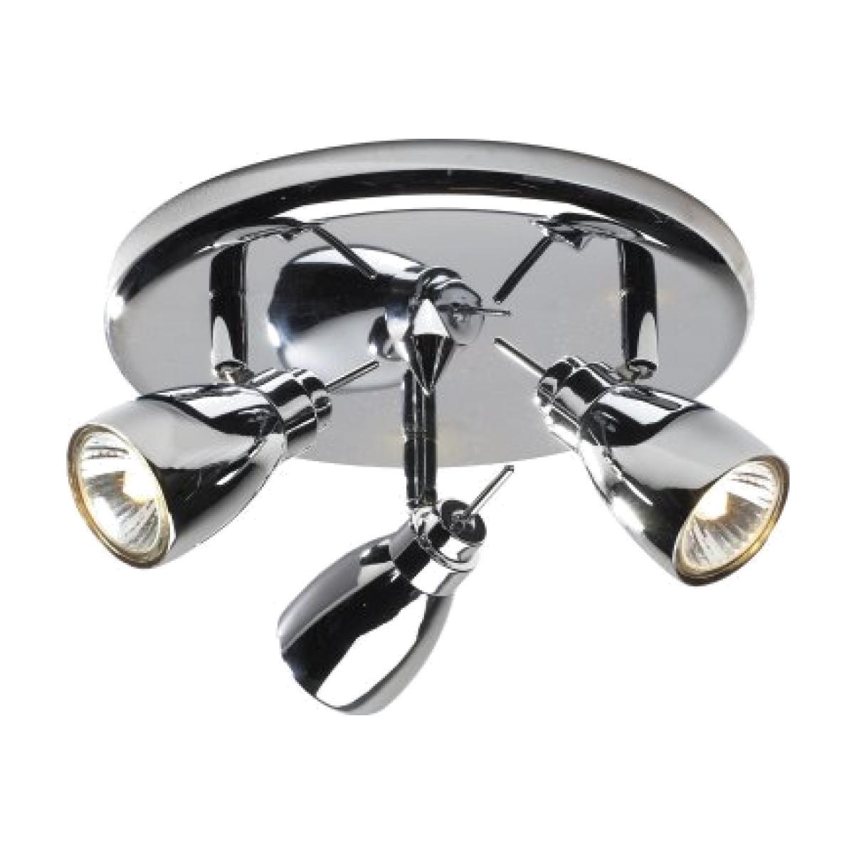 dar lighting HOU7650 Houston GU10 3 Light Plate Polished Chrome – image 1