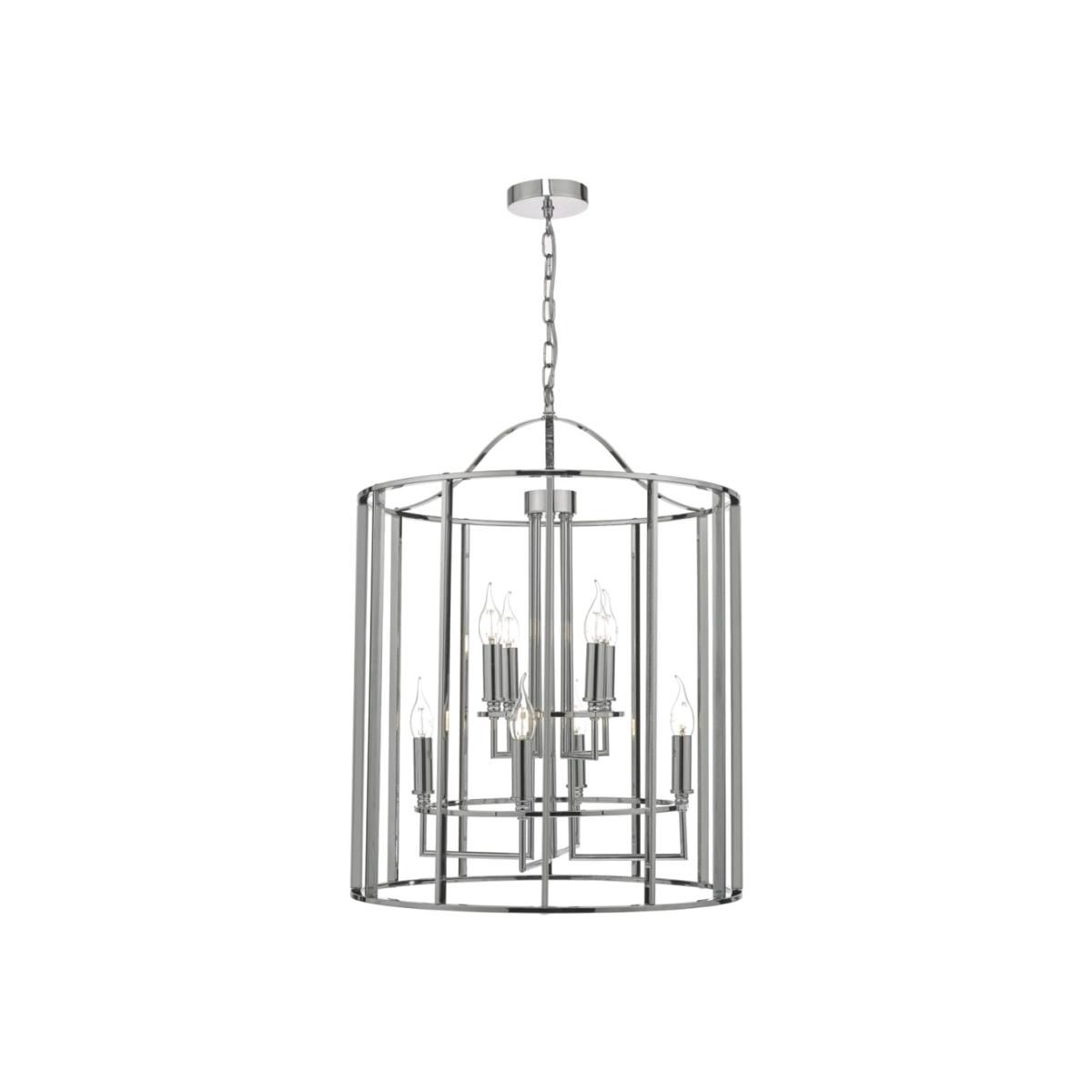 dar lighting Myk0850 Myka 8 Light Lantern Polished Chrome