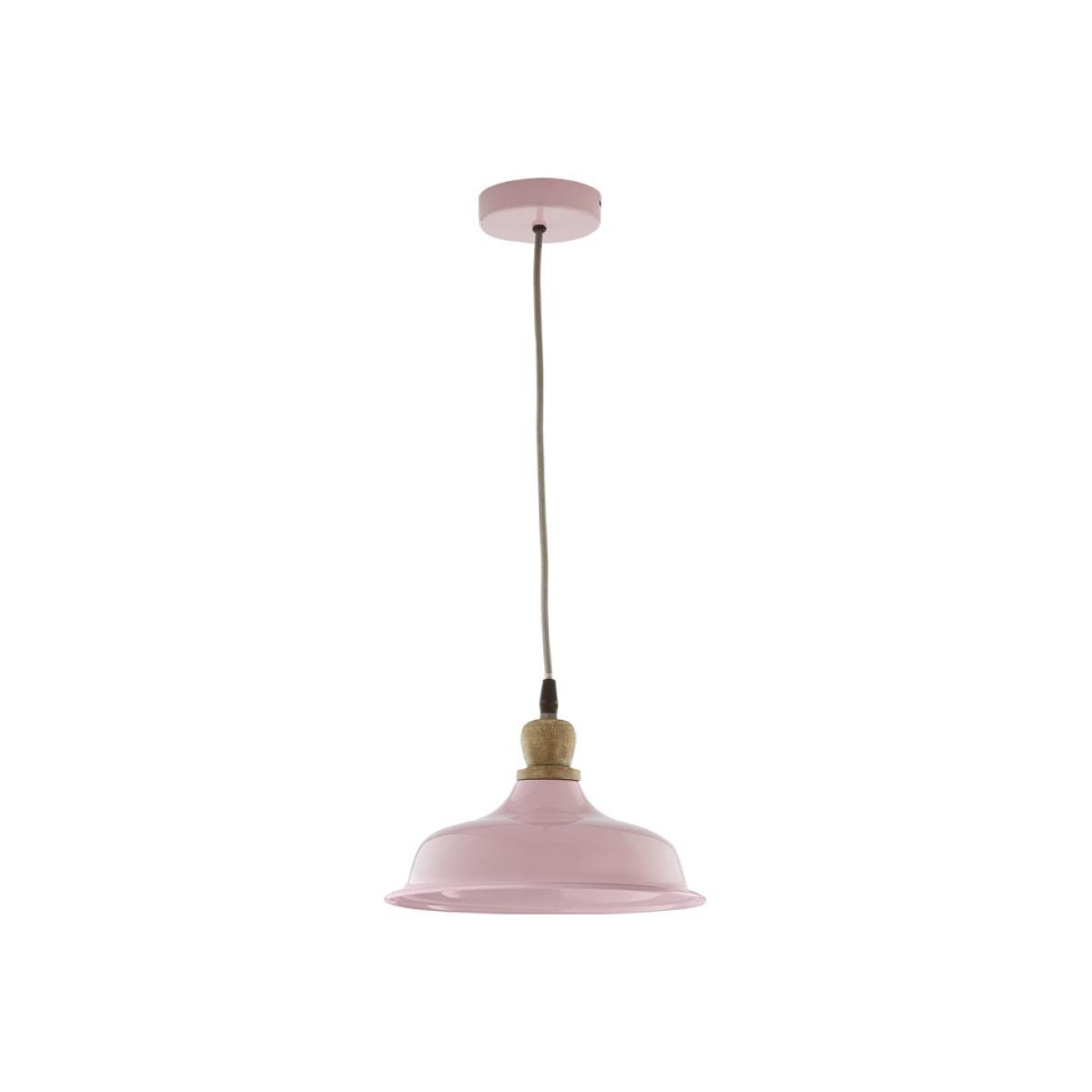 Dar Lighting TYG0103 Tygo Pendant Pink and Wood