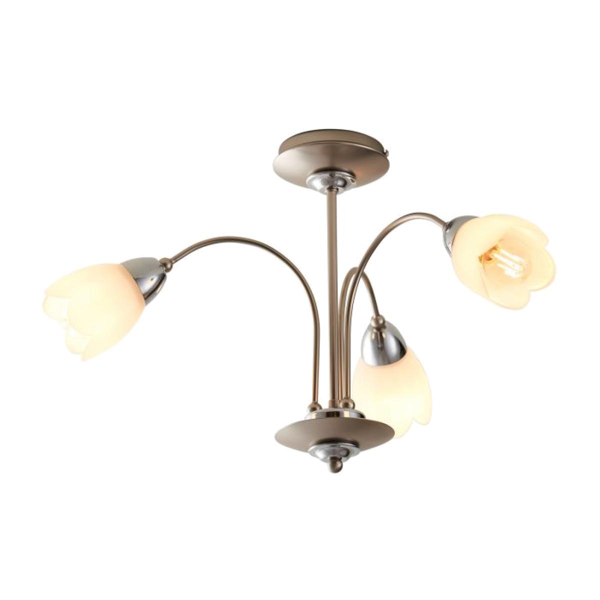 Palpala 3 Light Semi Flush Ceiling Light - Opal