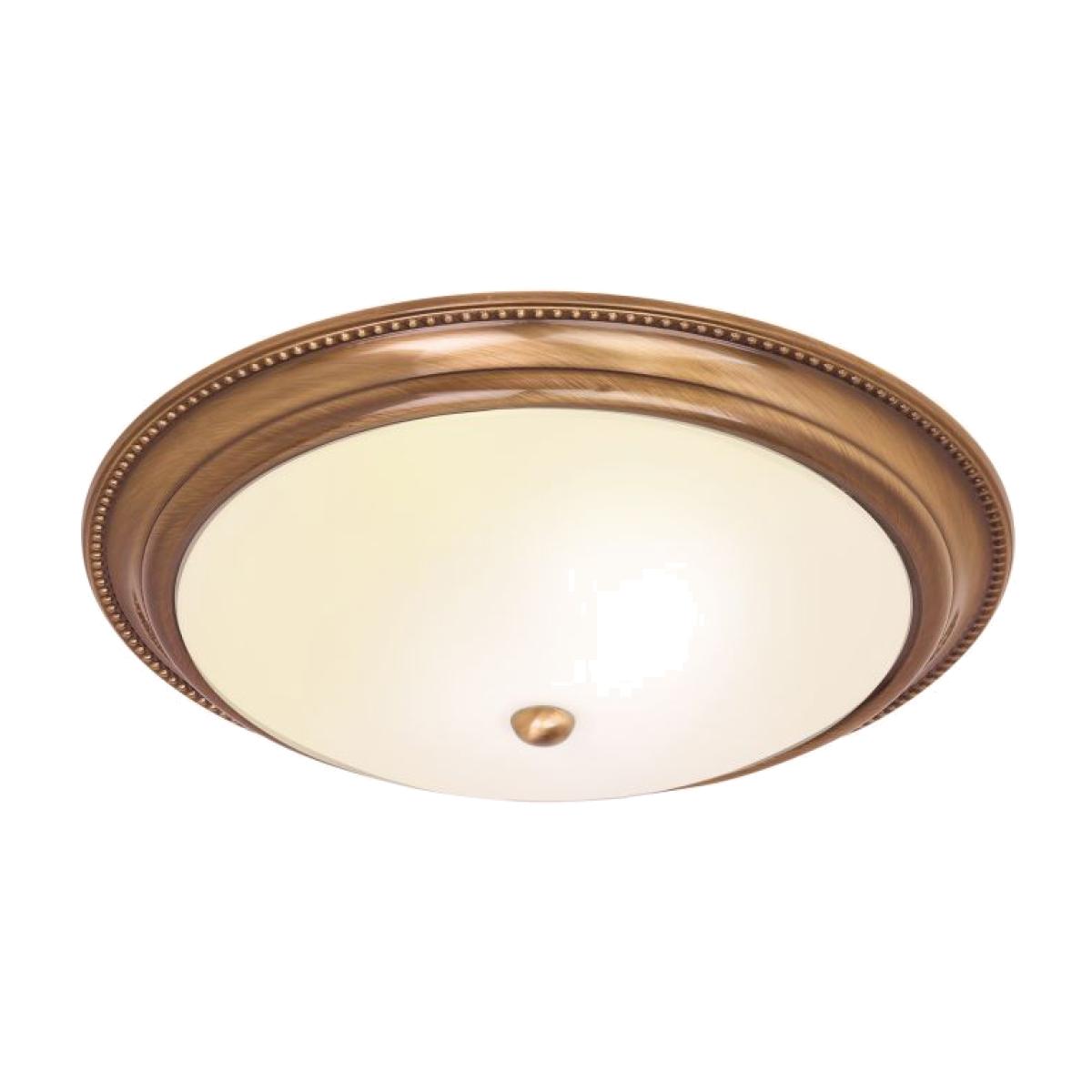 Viedma 2 Light Flush Ceiling Light - Antique Brass