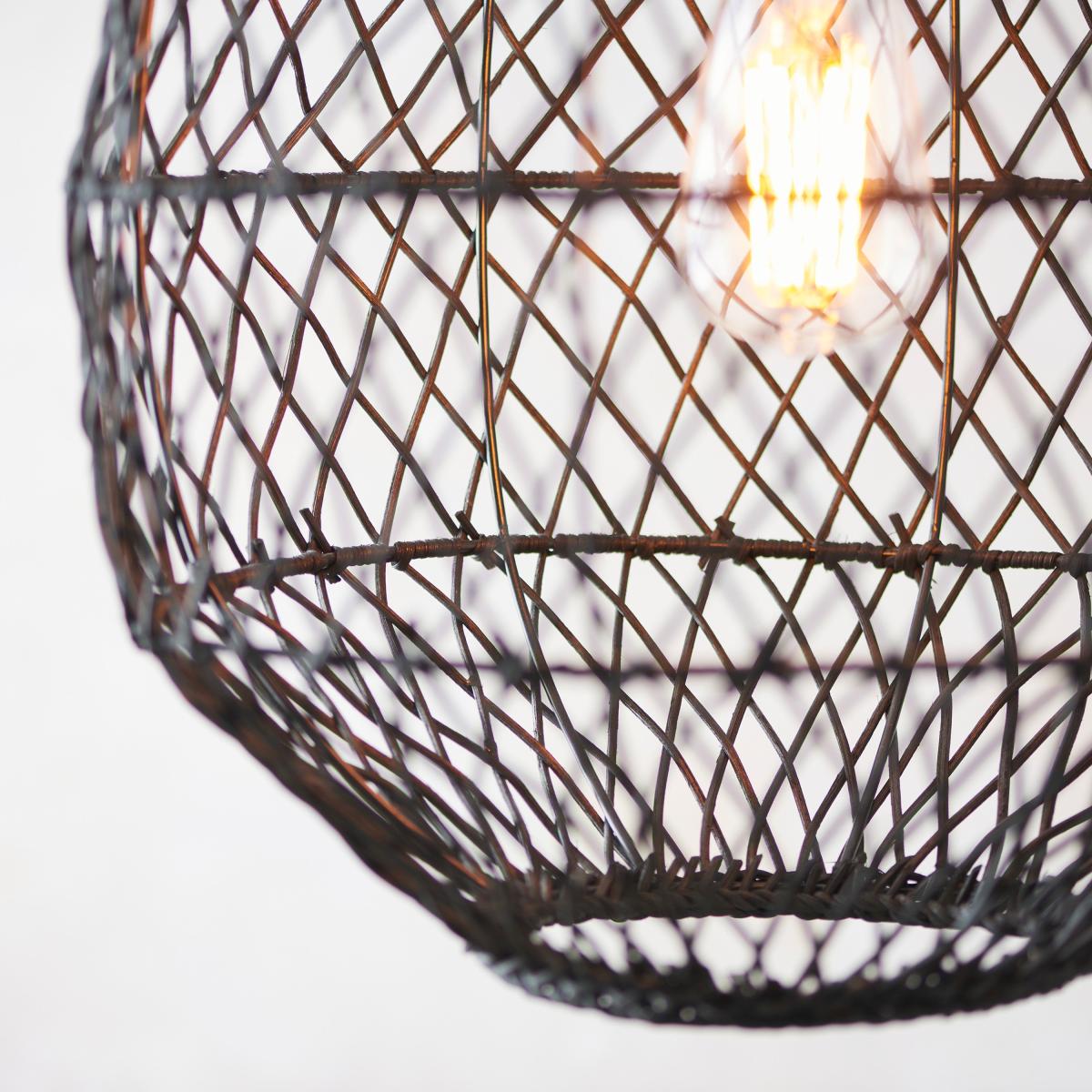 Pimva Rattan Pendant Light - Black – image 3