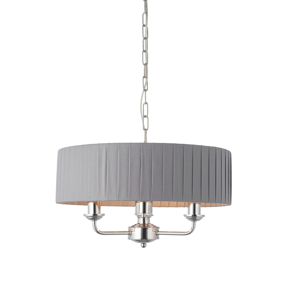 Highclere Wrapped 3 Pendant Light - Nickel – image 2