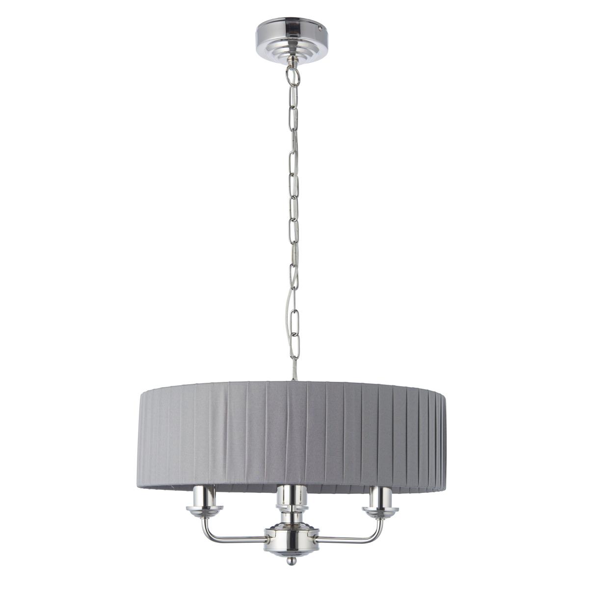 Highclere Wrapped 3 Pendant Light - Nickel – image 8