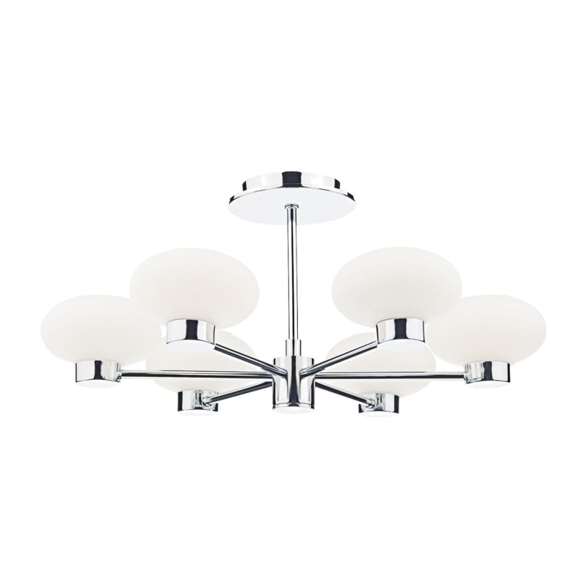 dar lighting SYS0650 System 6 Light Semi Flush Polished Chrome