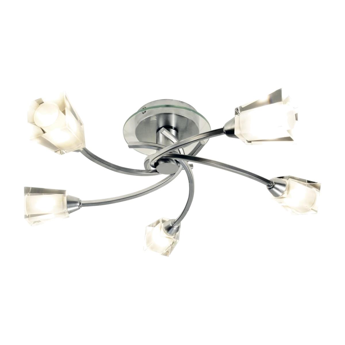 dar lighting AUS0550 Austin 5 Light Semi Flush Polished Chrome
