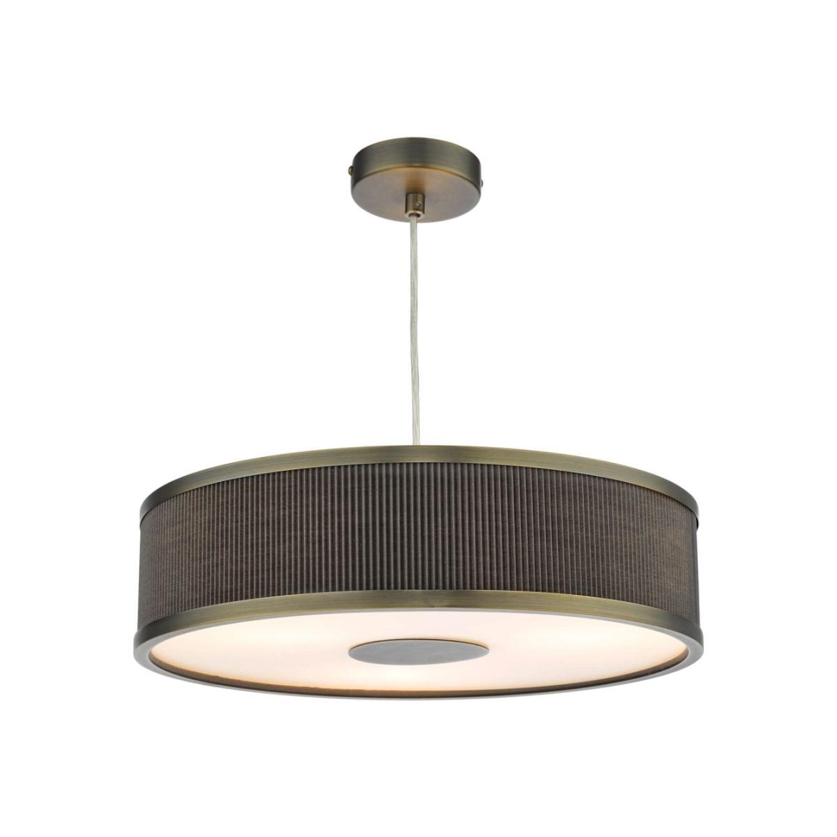 dar lighting Alv1039 Alvaro 3 Light Single Pendant Antique Bronze Mushroom