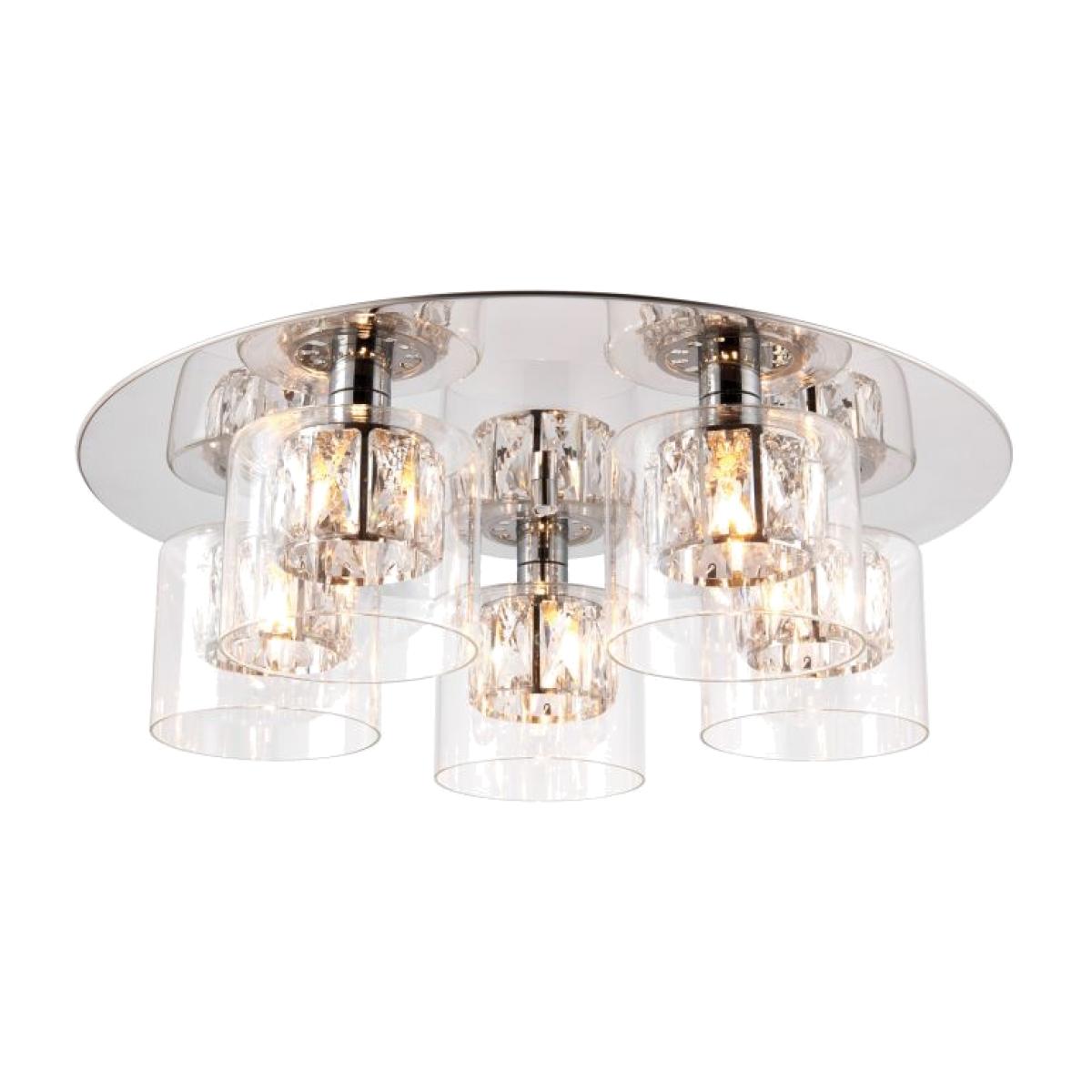Sanga 5 Light Flush Ceiling Light - Chrome