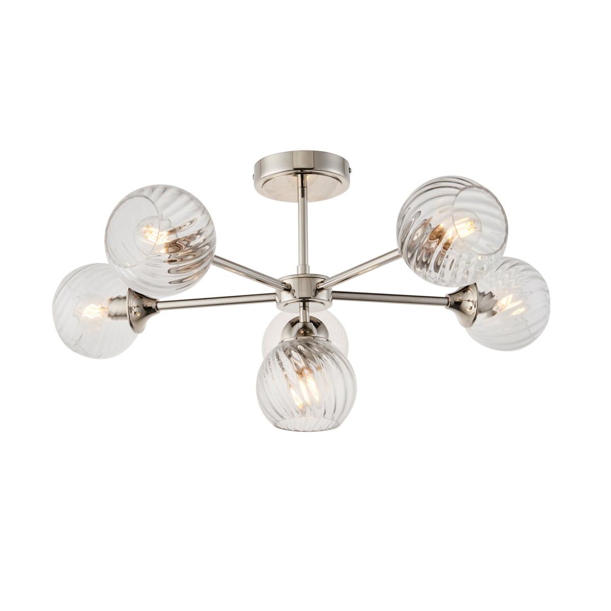 Allegra 6 Ceiling Light - Bright Nickel – image 2