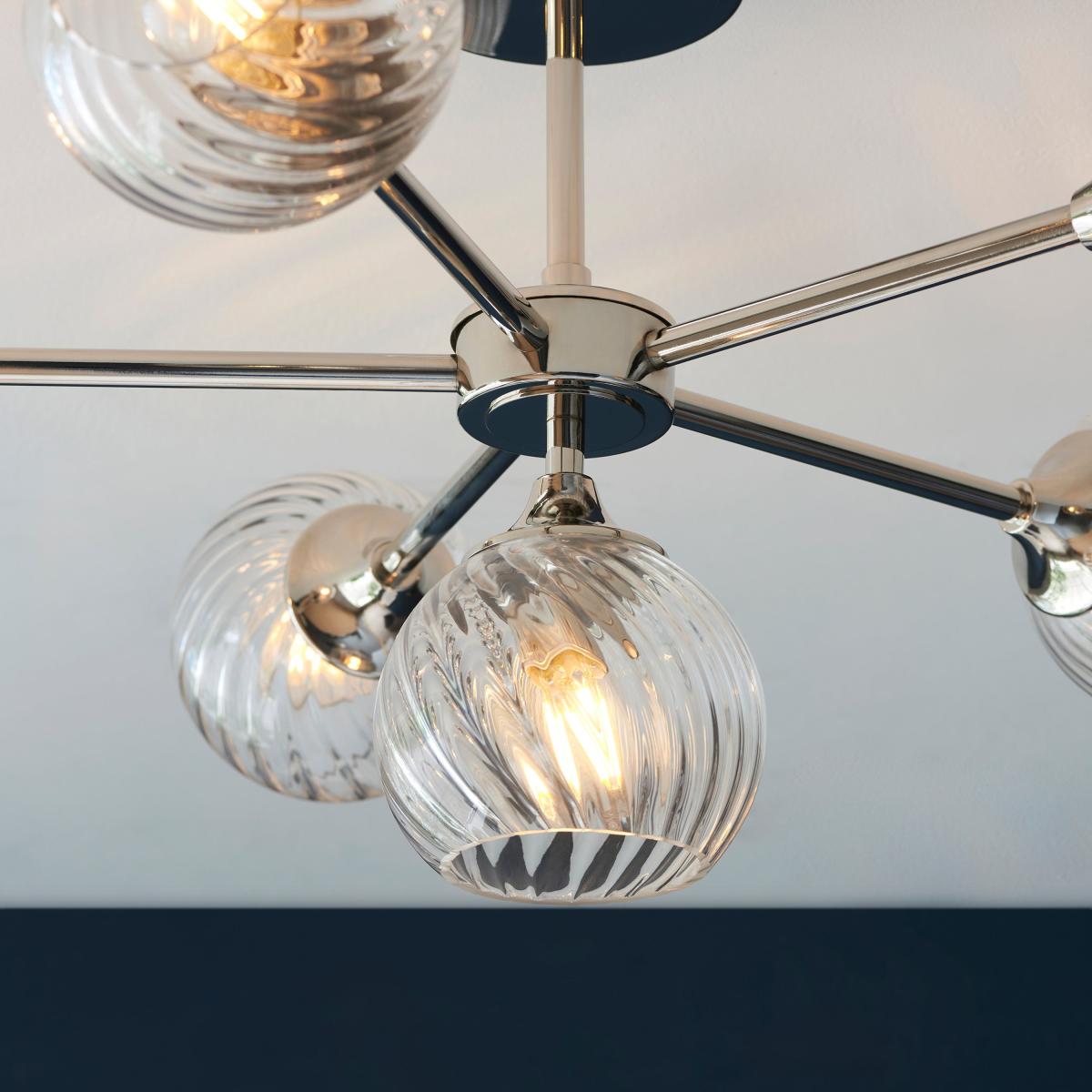 Allegra 6 Ceiling Light - Bright Nickel – image 5