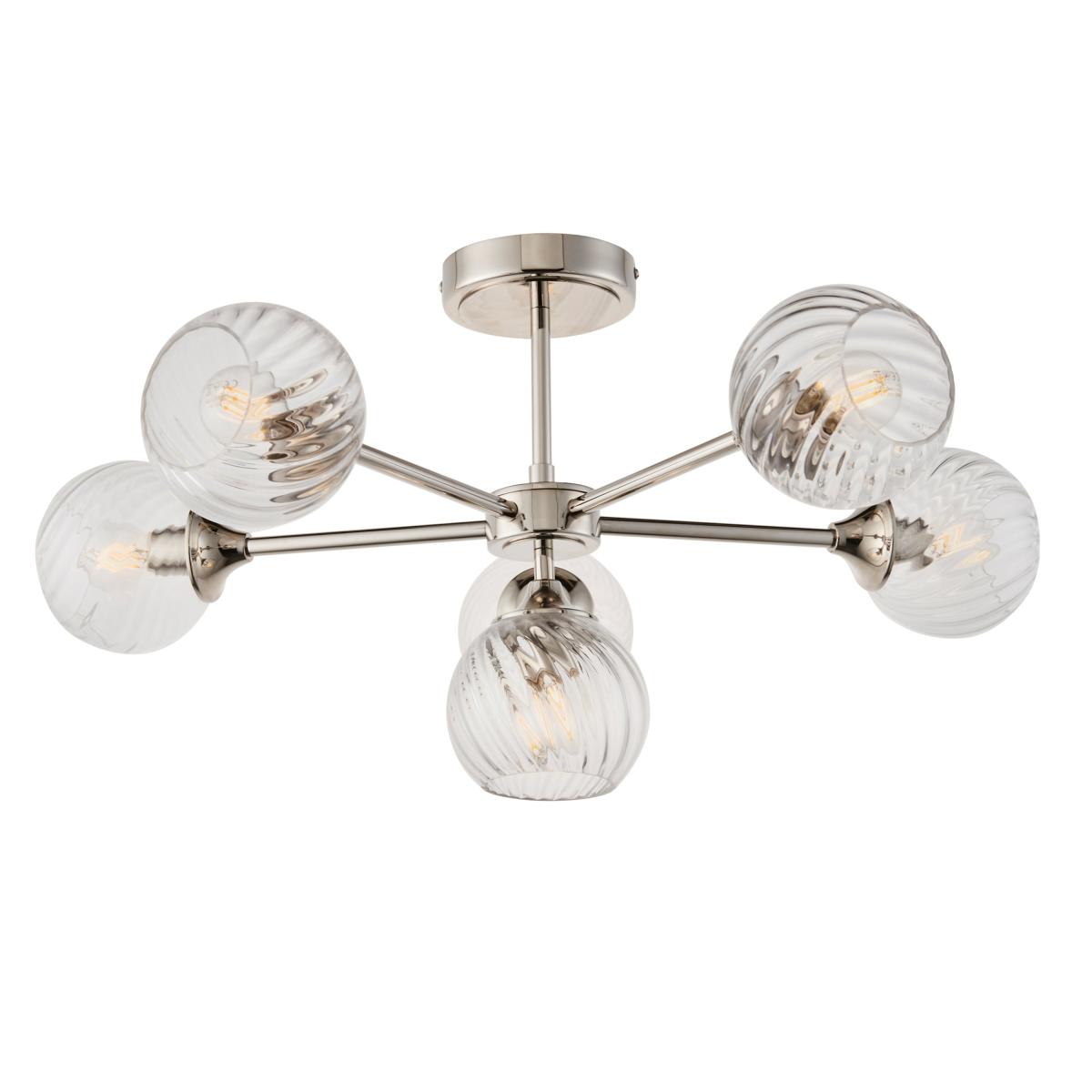 Allegra 6 Ceiling Light - Bright Nickel – image 8