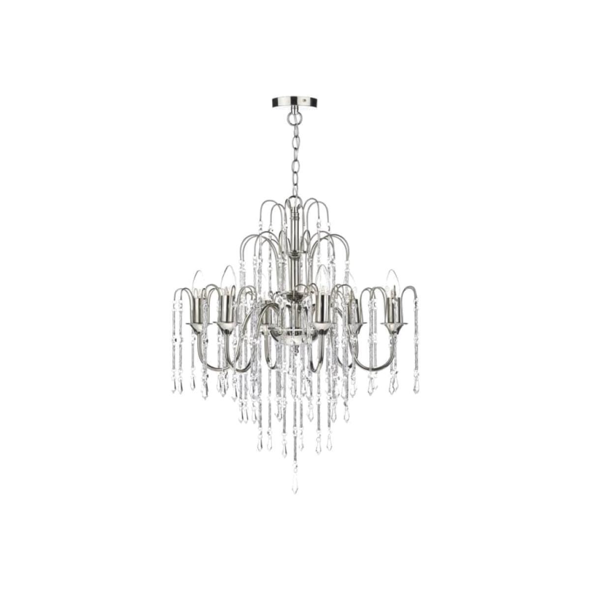 Dar Lighting DAN0638 Daniella 6 Light Pendant Dual Mount Polished Nickel