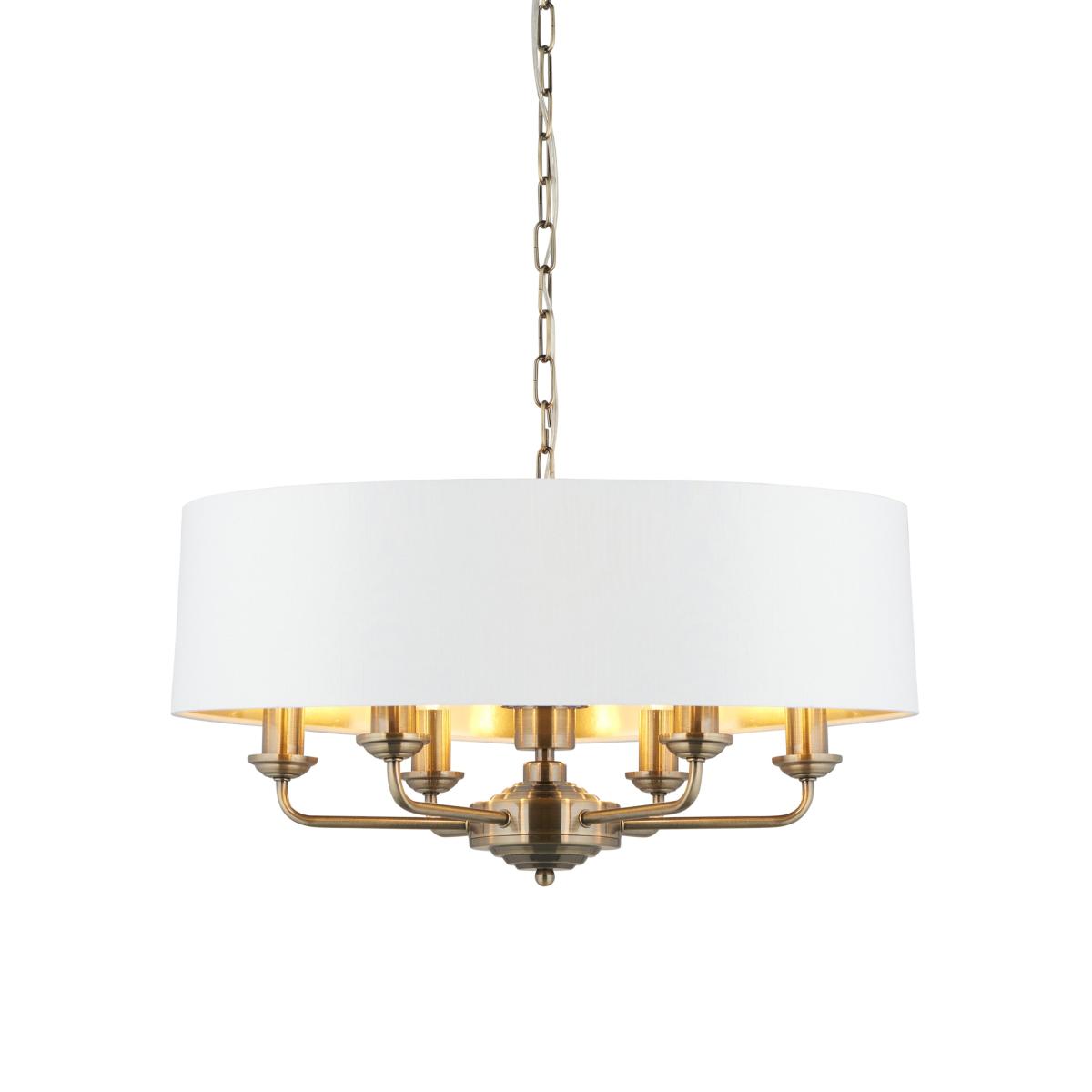 Highclere 6 Pendant Light - Antique Brass – image 2