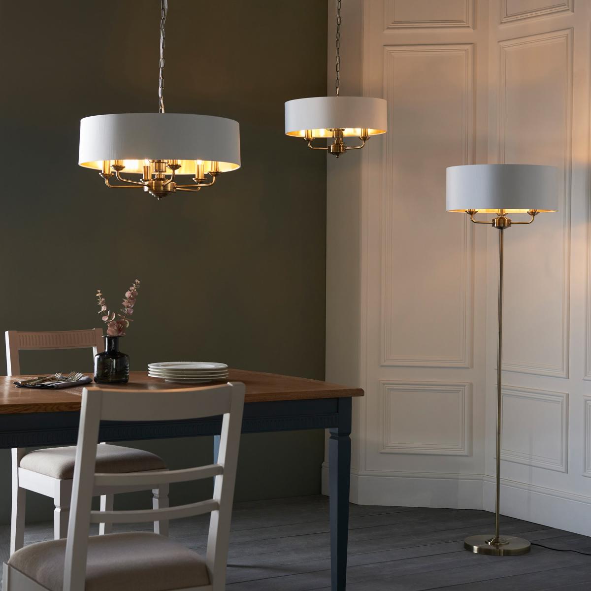 Highclere 6 Pendant Light - Antique Brass – image 3