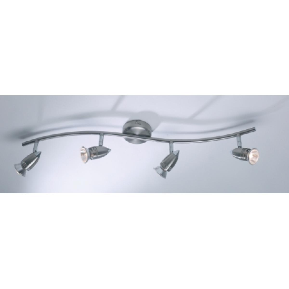 dar lighting GEM8446 Gemini 4 Light Wave Bow Satin Chrome – image 2