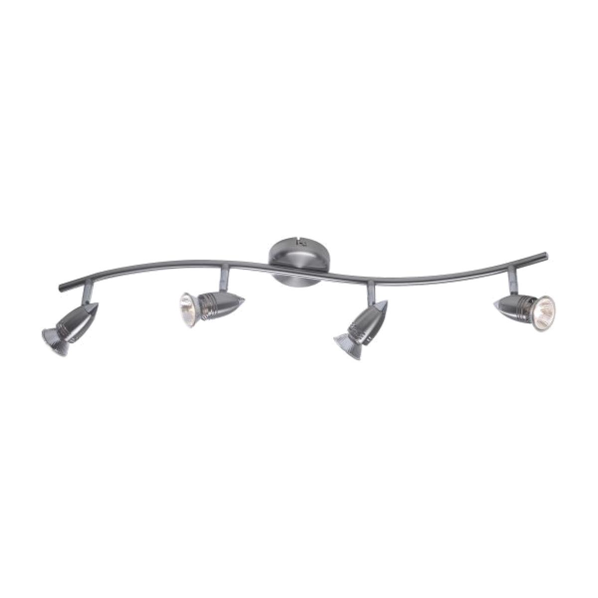dar lighting GEM8446 Gemini 4 Light Wave Bow Satin Chrome – image 1