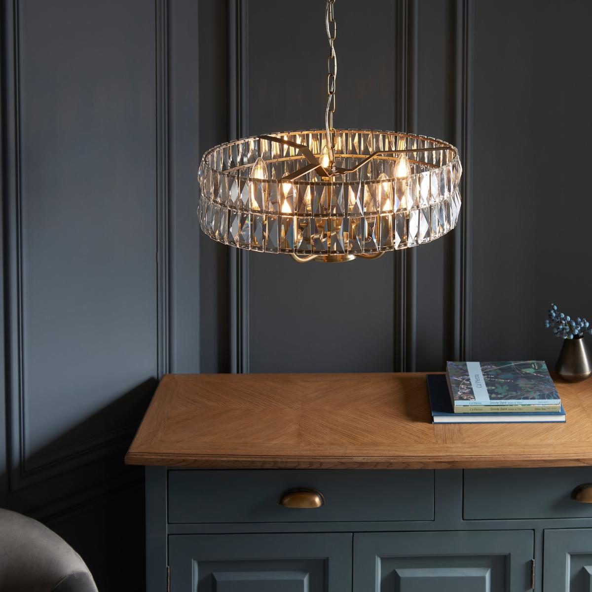 Clifton 5 Pendant Light - Antique Brass – image 4