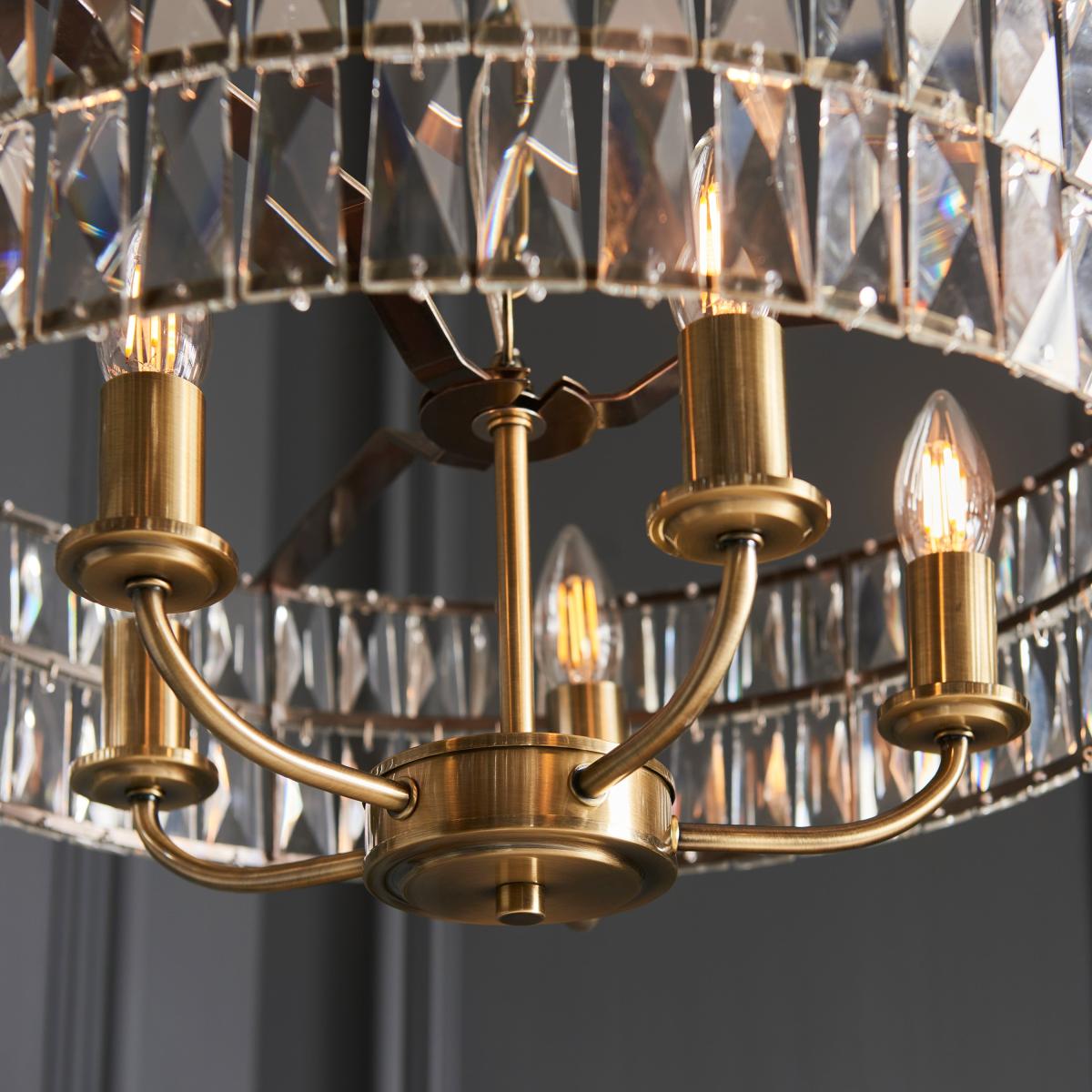 Clifton 5 Pendant Light - Antique Brass – image 6