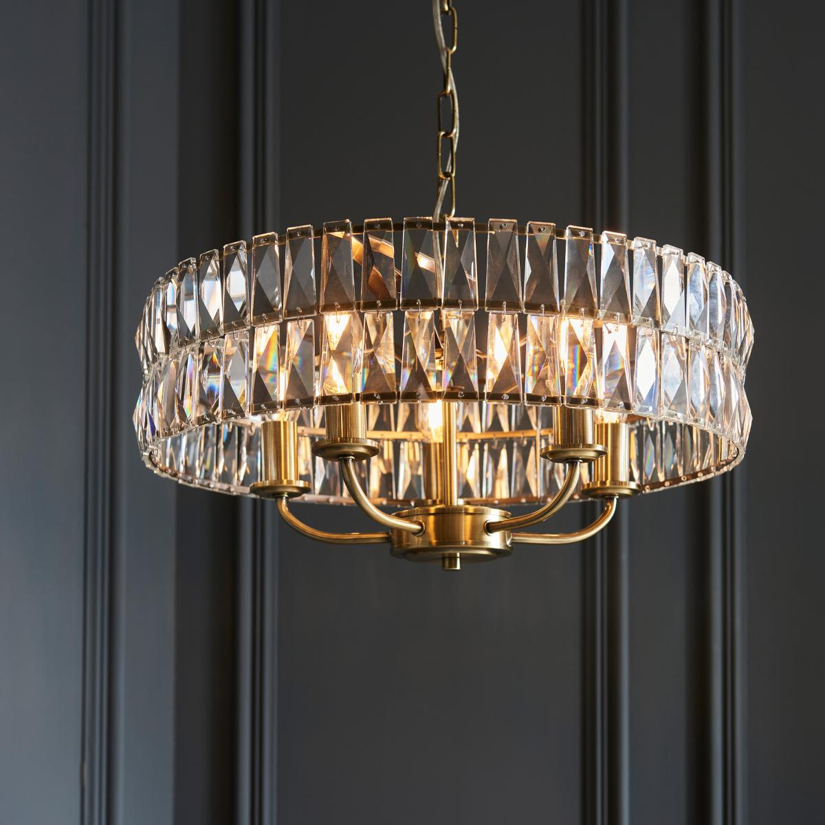 Clifton 5 Pendant Light - Antique Brass – image 1