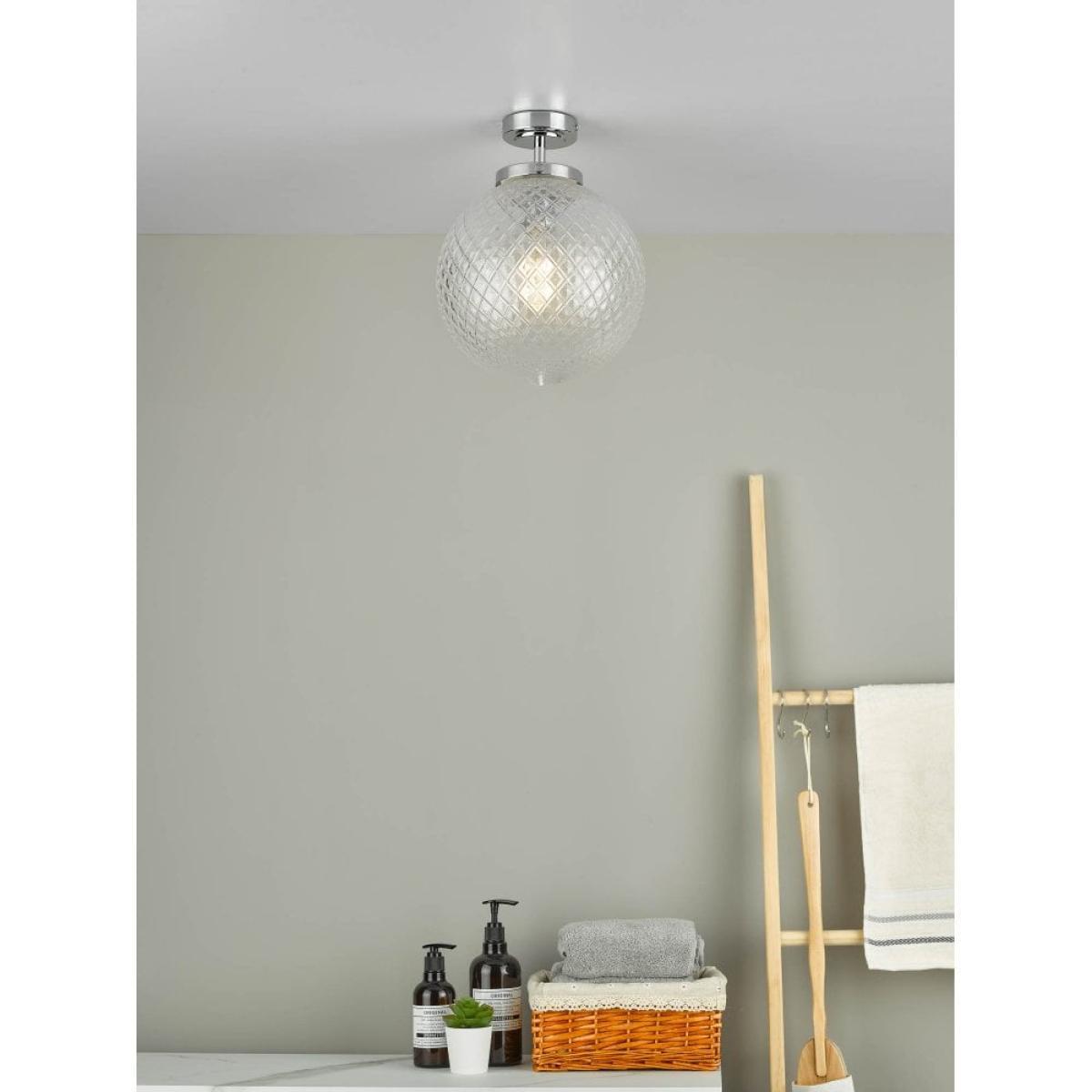 dar lighting WAY0150 Wayne Flush Polished Chrome Glass IP44 – image 2