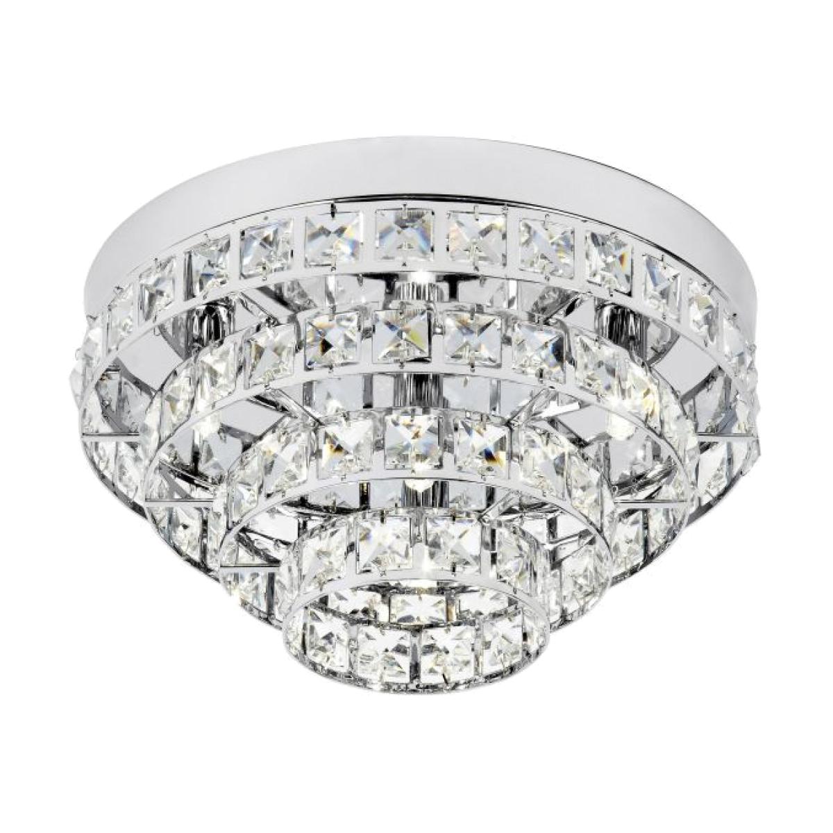 Motown 4 Light Semi Flush Ceiling Light - Chrome/Crystal