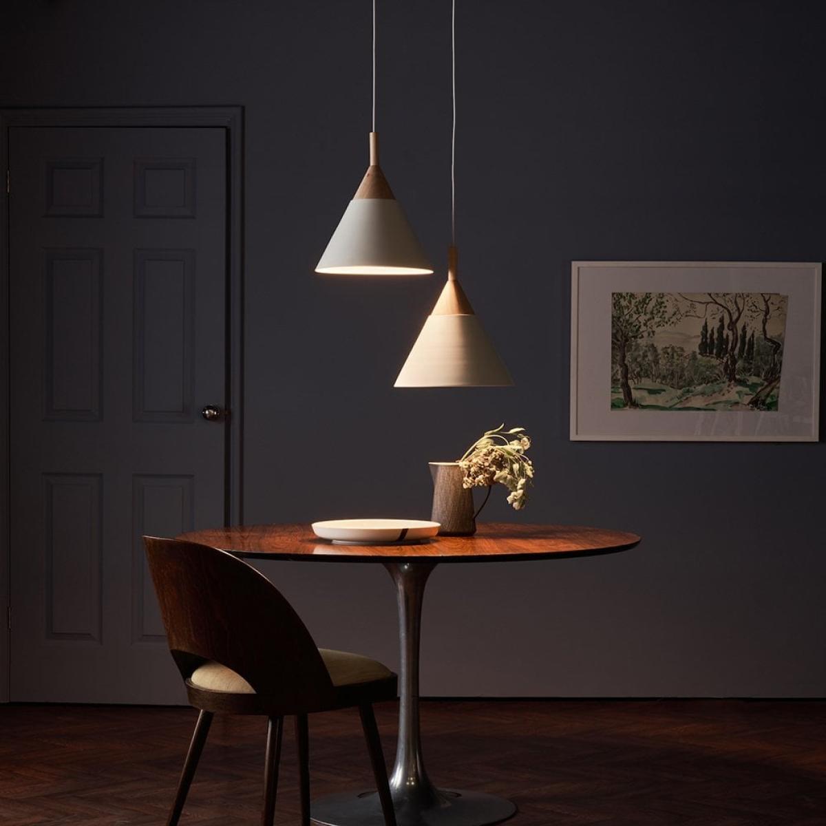 dar lighting Ilo012 Ilory 1 Light Pendant Ivory And Natural Wood