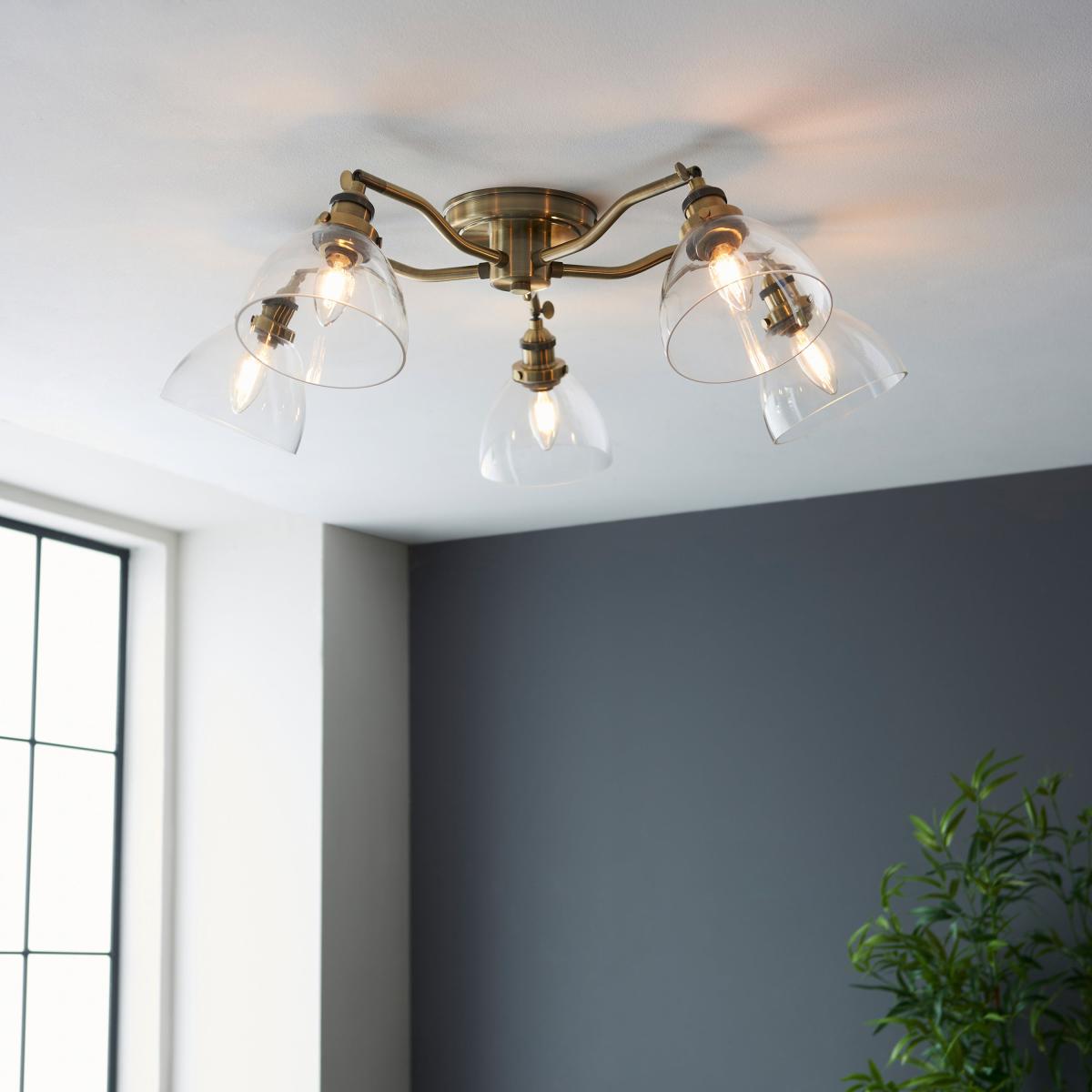 Hansen 5 Ceiling Light - Antique Brass – image 3