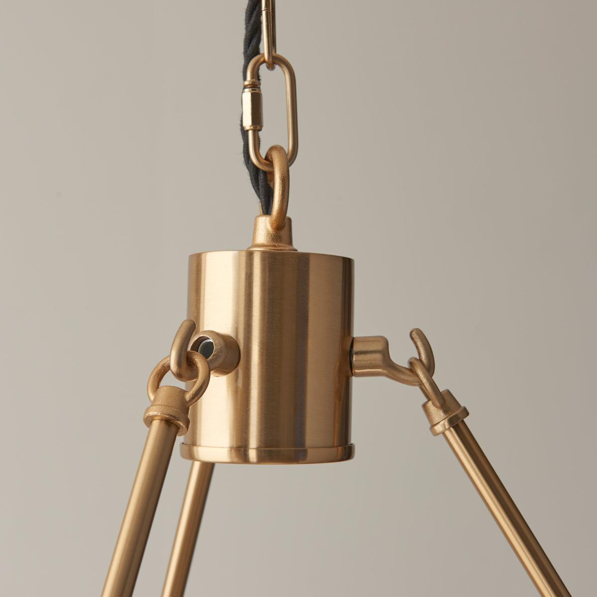 Chester 3 Pendant Light Fitting - Aged Brass – image 6