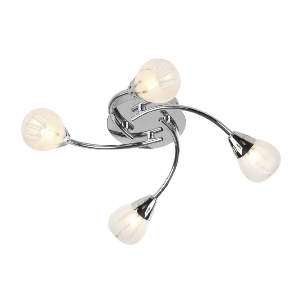 dar lighting VIL0450 Villa 4 Light Flush Polished Chrome