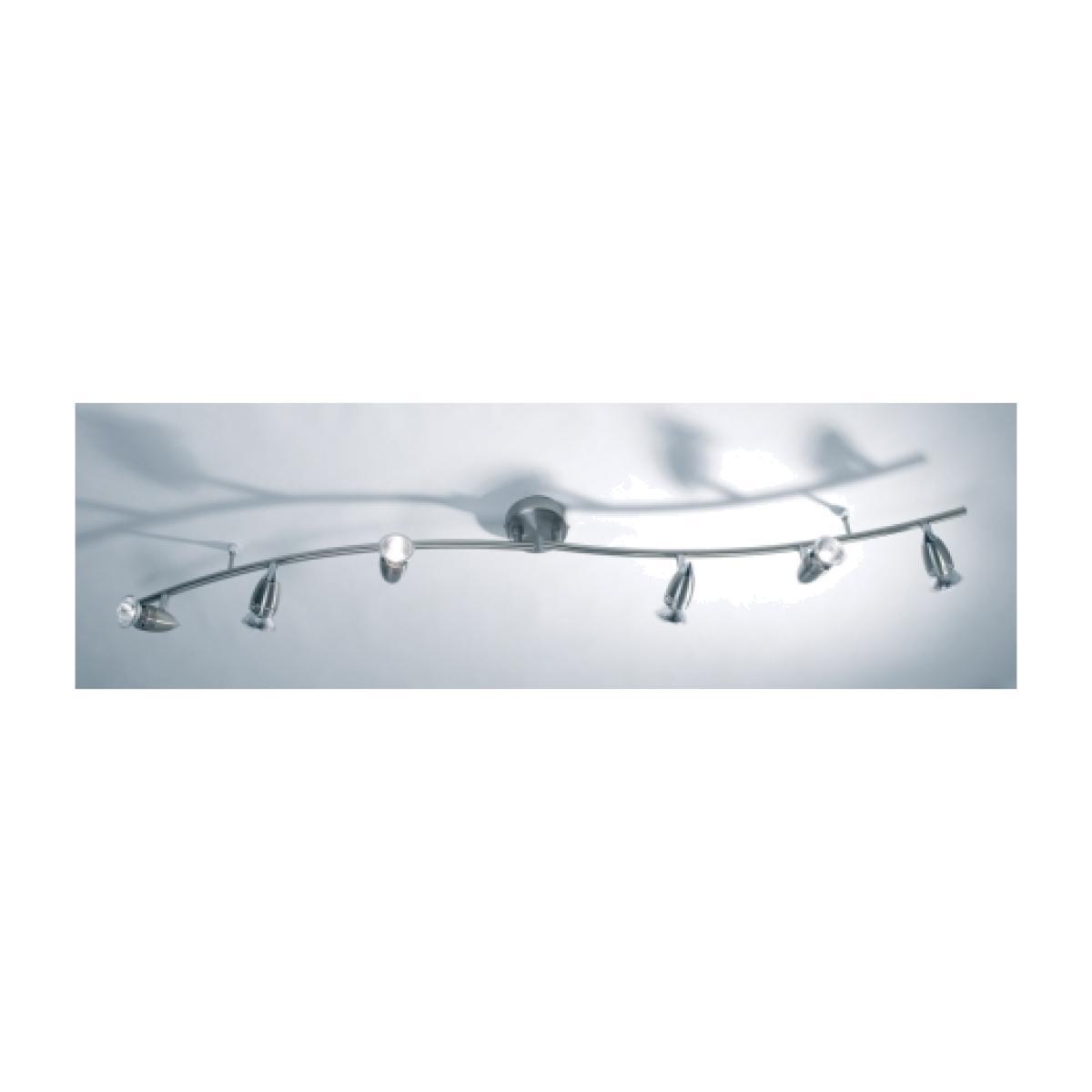 dar lighting GEM0646 Gemini 6 Light Bar Satin Chrome – image 1