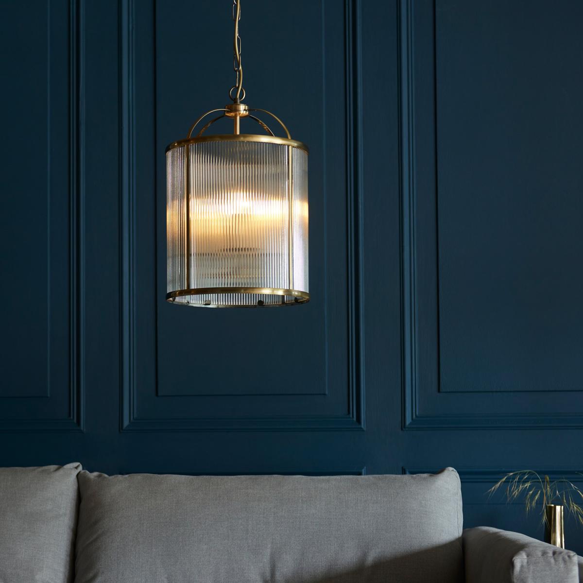Lambeth Ribbed 4 Light Pendant – image 3