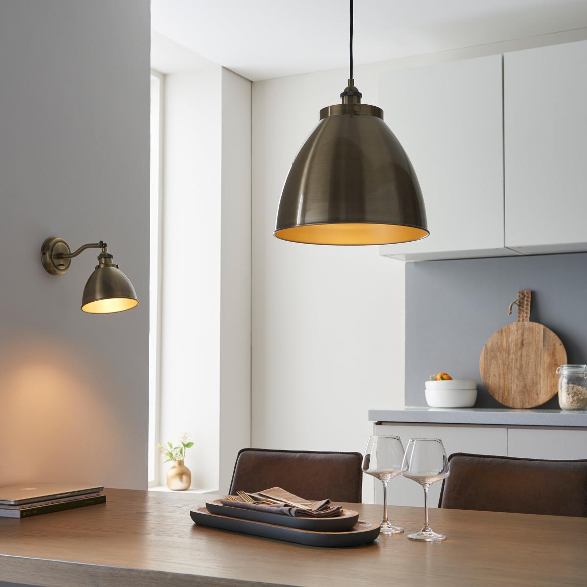 Franklin Large Pendant Light - Antique Brass – image 3