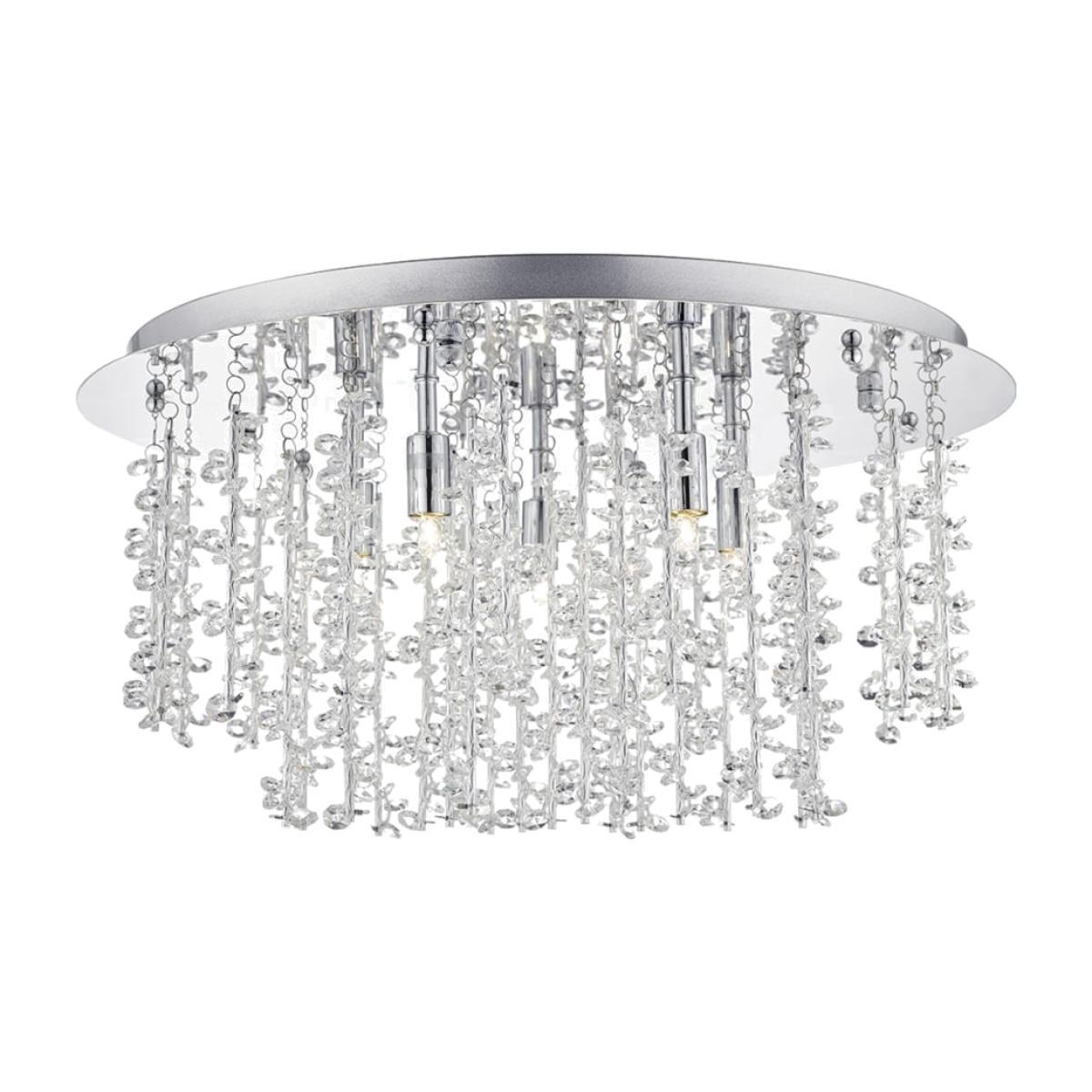 dar lighting SES5350 Sestina 5 Light G9 Flush Decorative Rods and Crystal Beads