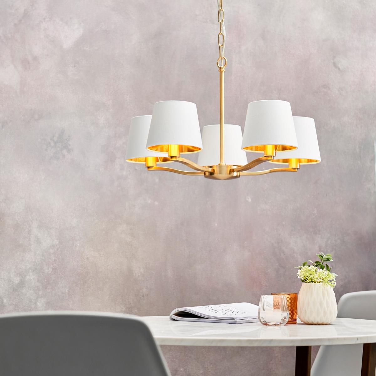 Harvey 5 Pendant Light - Brushed Gold – image 1