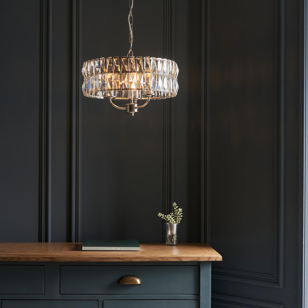 Clifton 3 Pendant Light - Bright Nickel – image 3