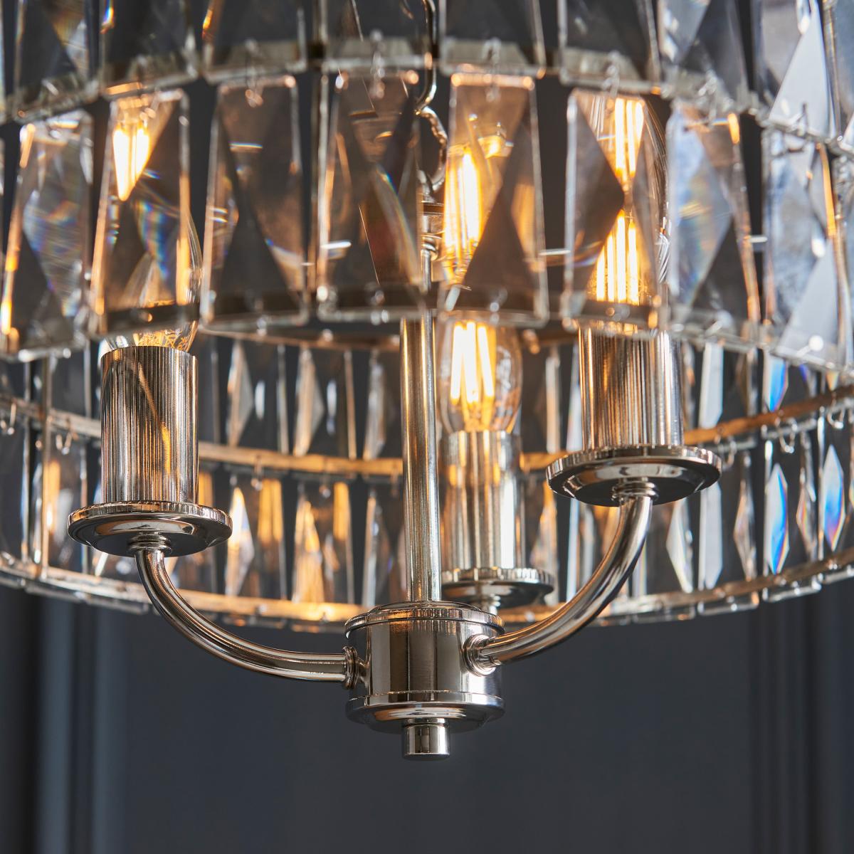 Clifton 3 Pendant Light - Bright Nickel – image 7