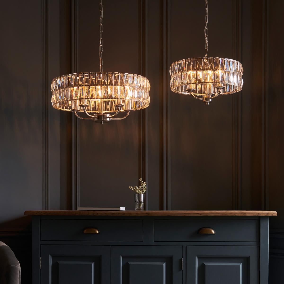 Clifton 3 Pendant Light - Bright Nickel – image 8