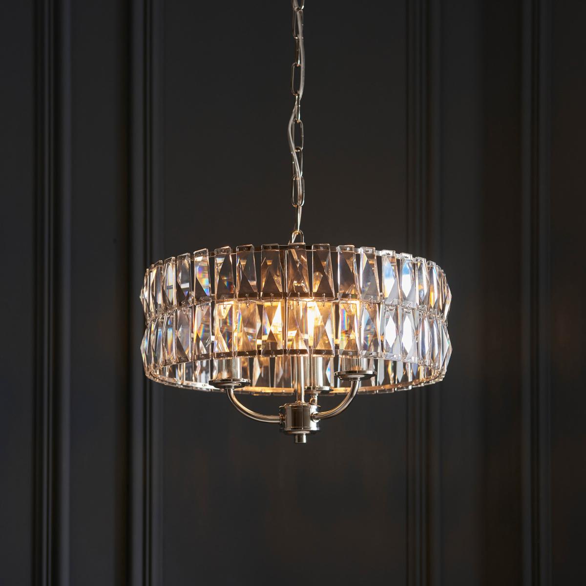 Clifton 3 Pendant Light - Bright Nickel – image 1