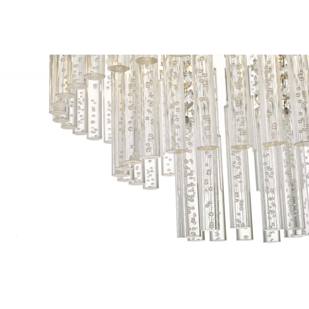 dar lighting PAU5450 Paulita 5 Light Flush Polished Chrome And Clear Glass IP44 – image 2