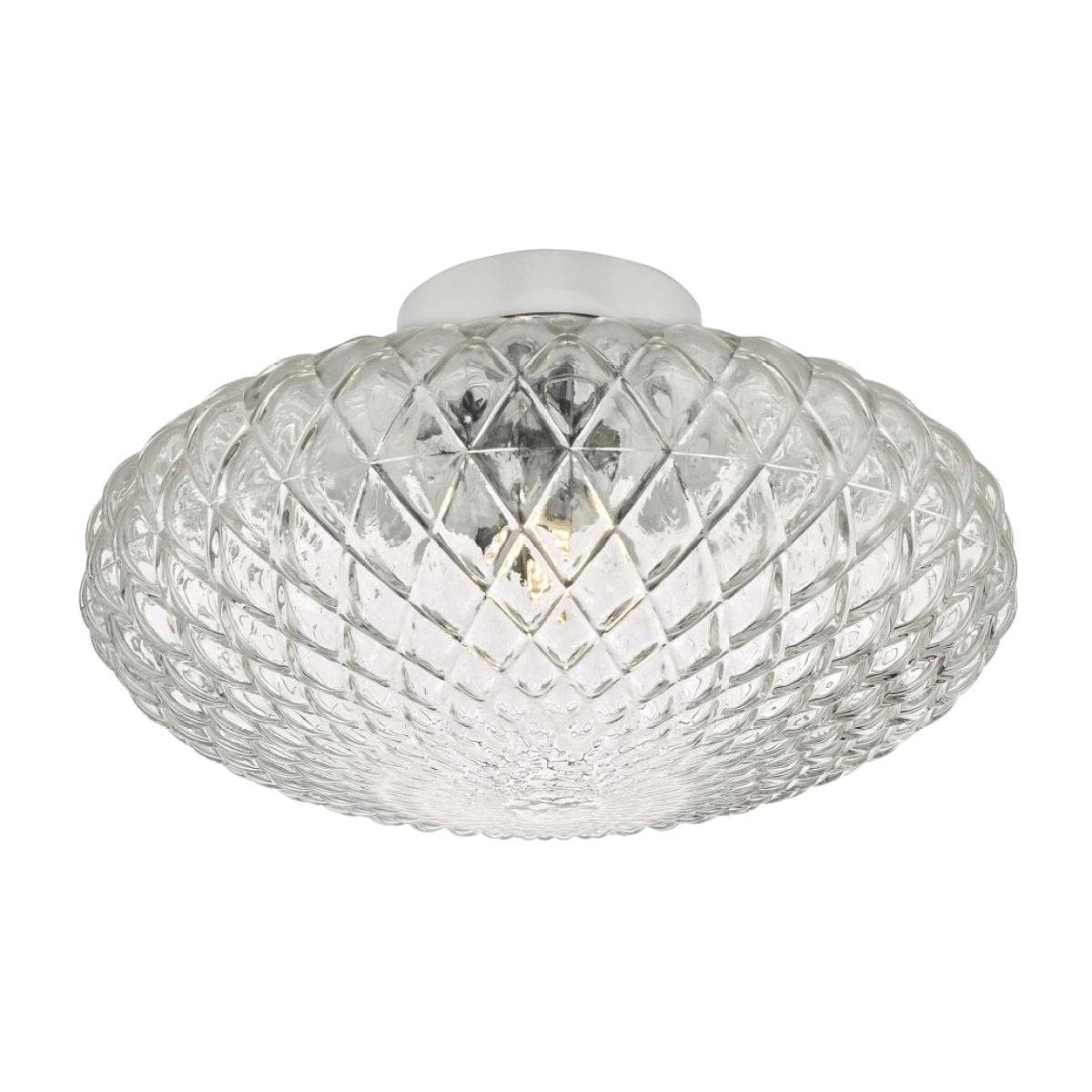 dar lighting BIB3008 Bibiana 1 Light Wall/Ceiling Light Polished Chrome with Clear Glass Large