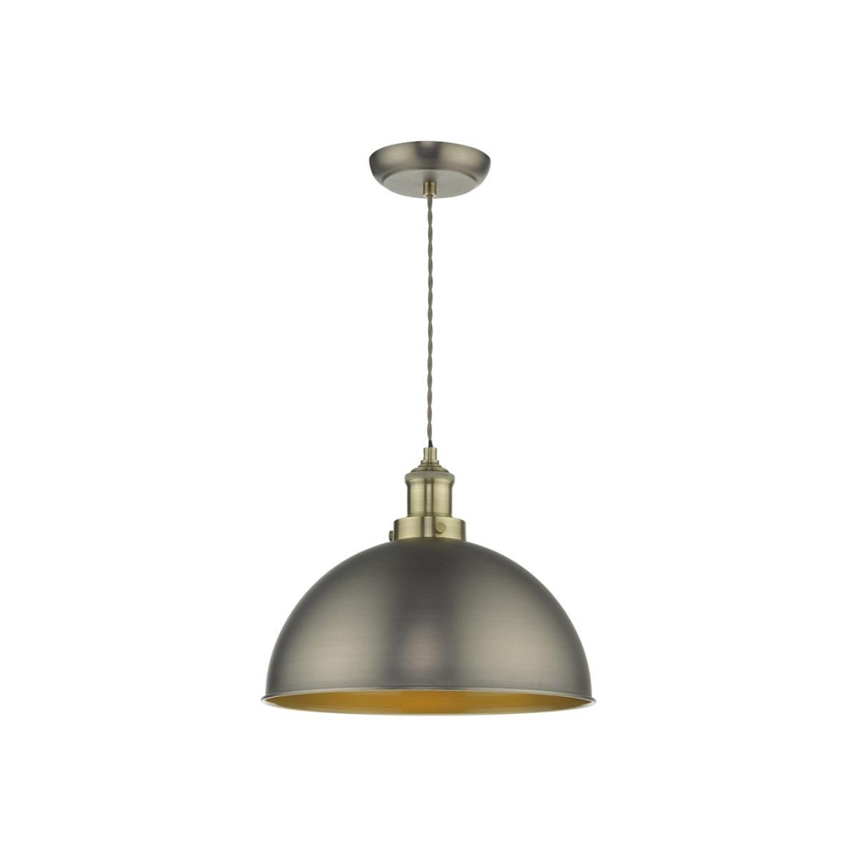 dar lighting Gov0361 Governor 3 Light Bar Antique Chrome Antique Brass