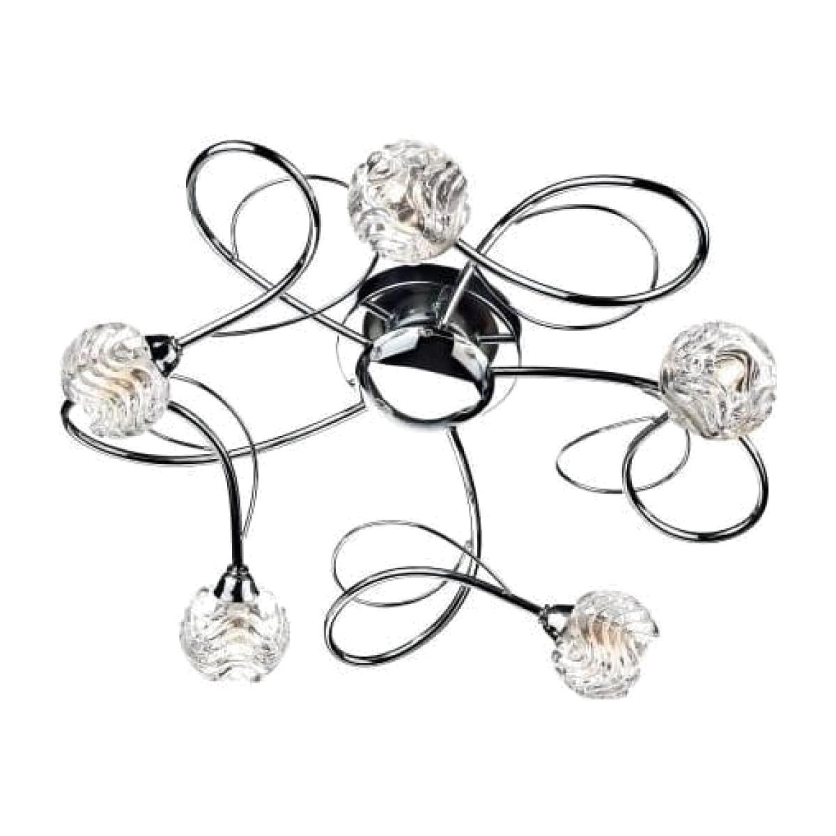 Dar Lighting ZEL5450 Zelda 5 Light Flush Polished Chrome