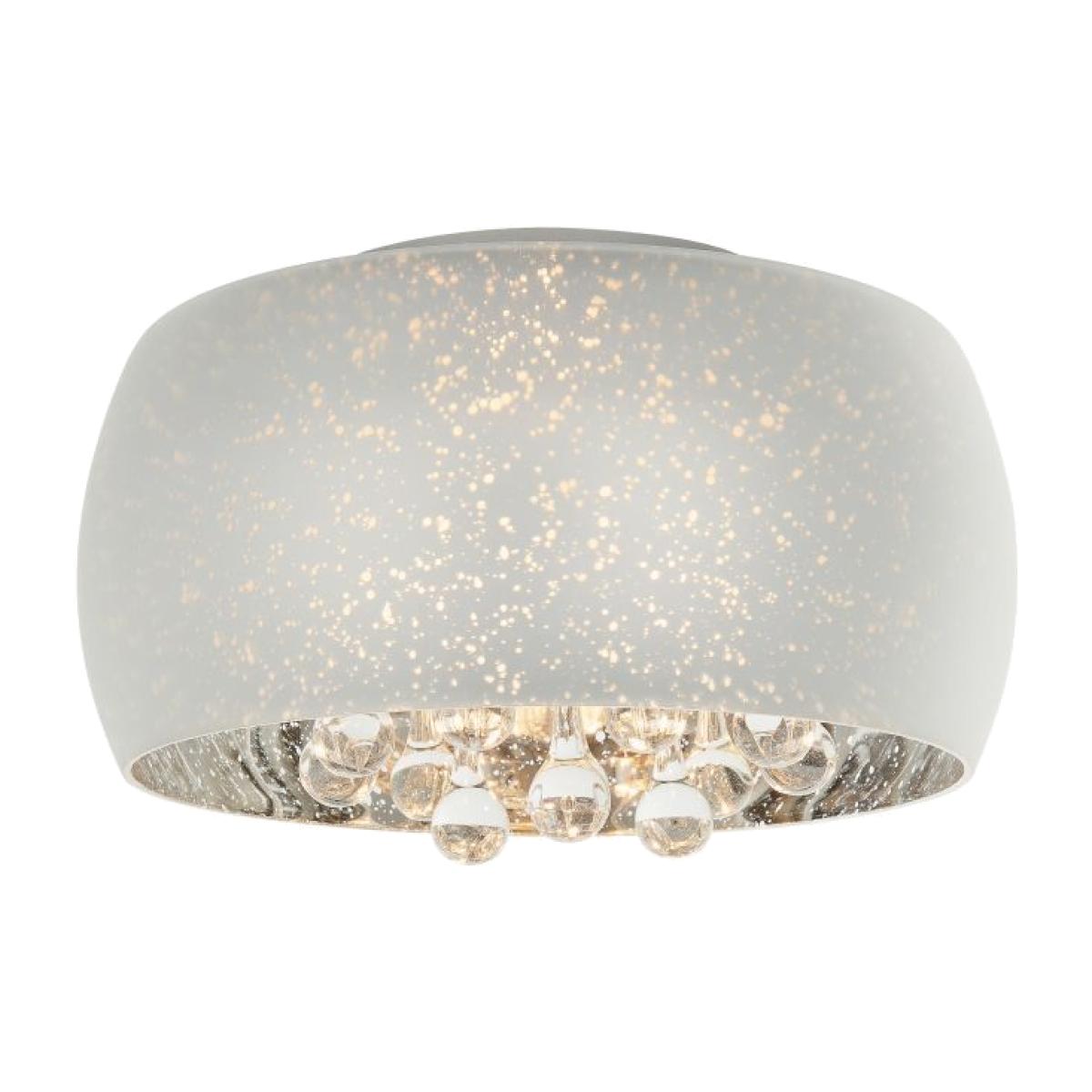 Cachi 3 Light Flush Ceiling Light - Silver