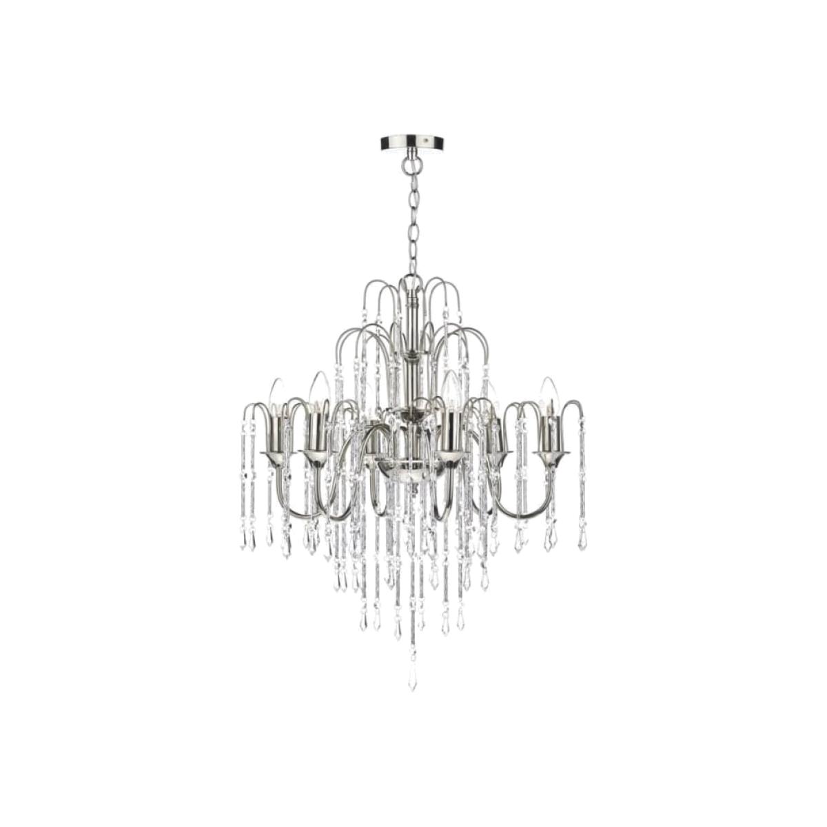 dar lighting DAN0638 Daniella 6 Light Pendant Dual Mount Polished Nickel