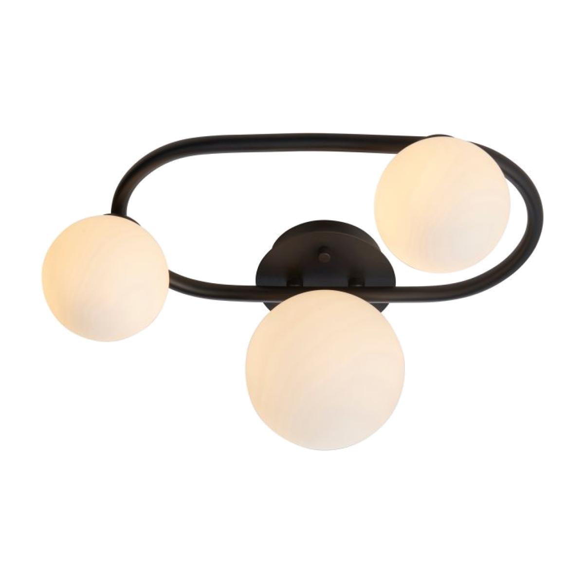 Berisso 3 Light Circular Bathroom Light - Black