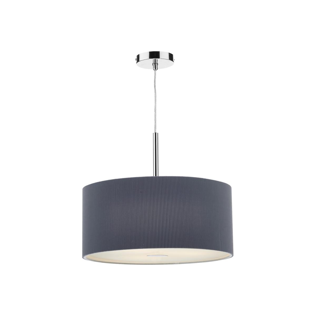 dar lighting ZAR1739 Zaragoza 3 Light Pendant 60CM Grey