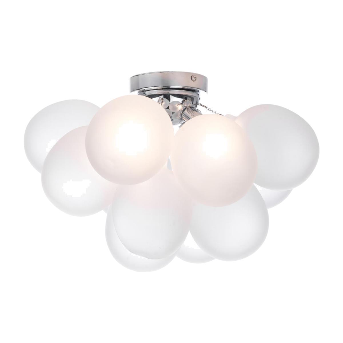 dar lighting BUB5202 Bubbles 4 Light Flush Polished Chrome Frosted Glass