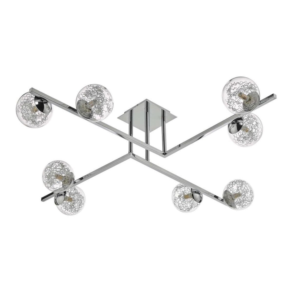 dar lighting TAG4850 Taghrid 8 Light Semi Flush Polished Chrome – image 2