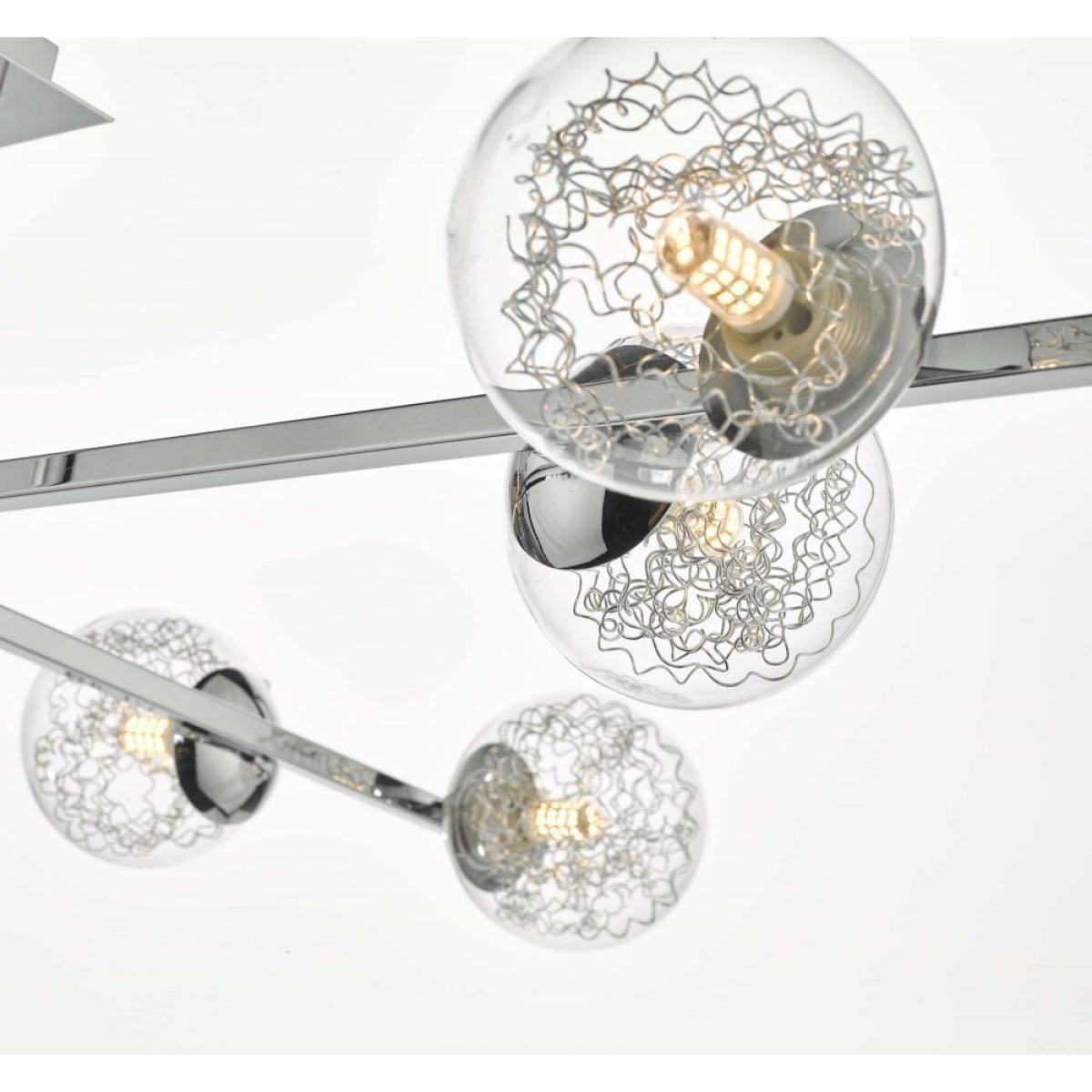 dar lighting TAG4850 Taghrid 8 Light Semi Flush Polished Chrome – image 3