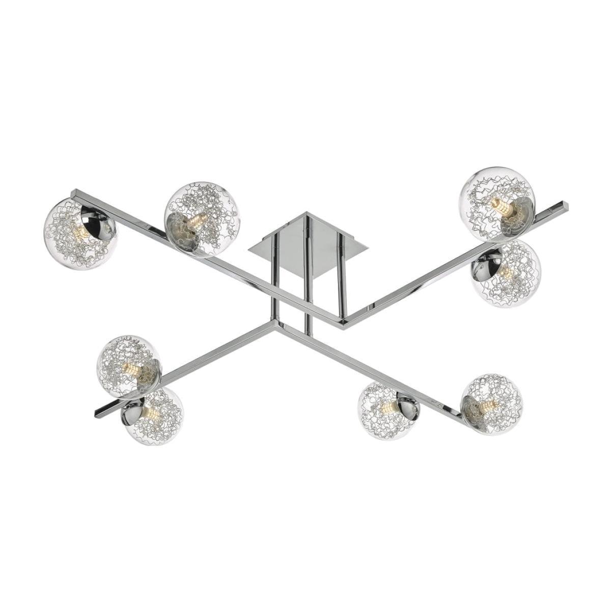dar lighting TAG4850 Taghrid 8 Light Semi Flush Polished Chrome – image 1